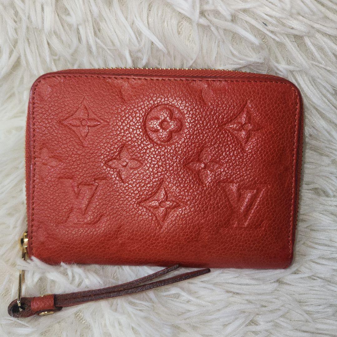 ルイヴィトン ポルトフォイユ スクレット モノグラム ジッピー M93432　赤