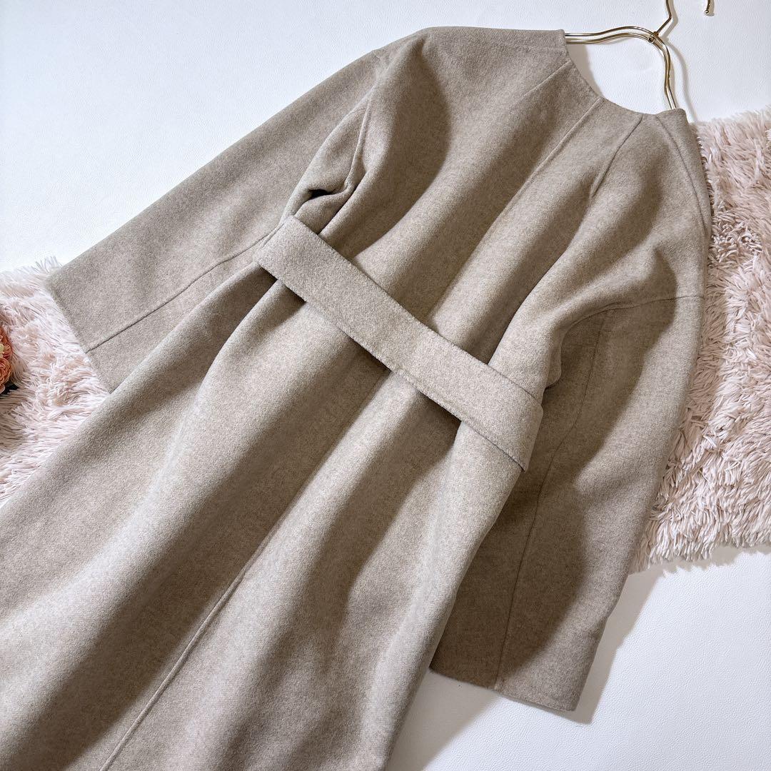 ぺ*こ様 未使用級ꕥイエナ マンテコ社 PUREダブルフェイスコート ガウン リ