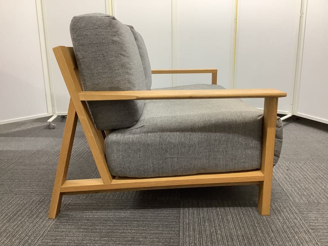 こつぶ 無印良品 2人掛けソファ フェザーポケットコイル2シーター