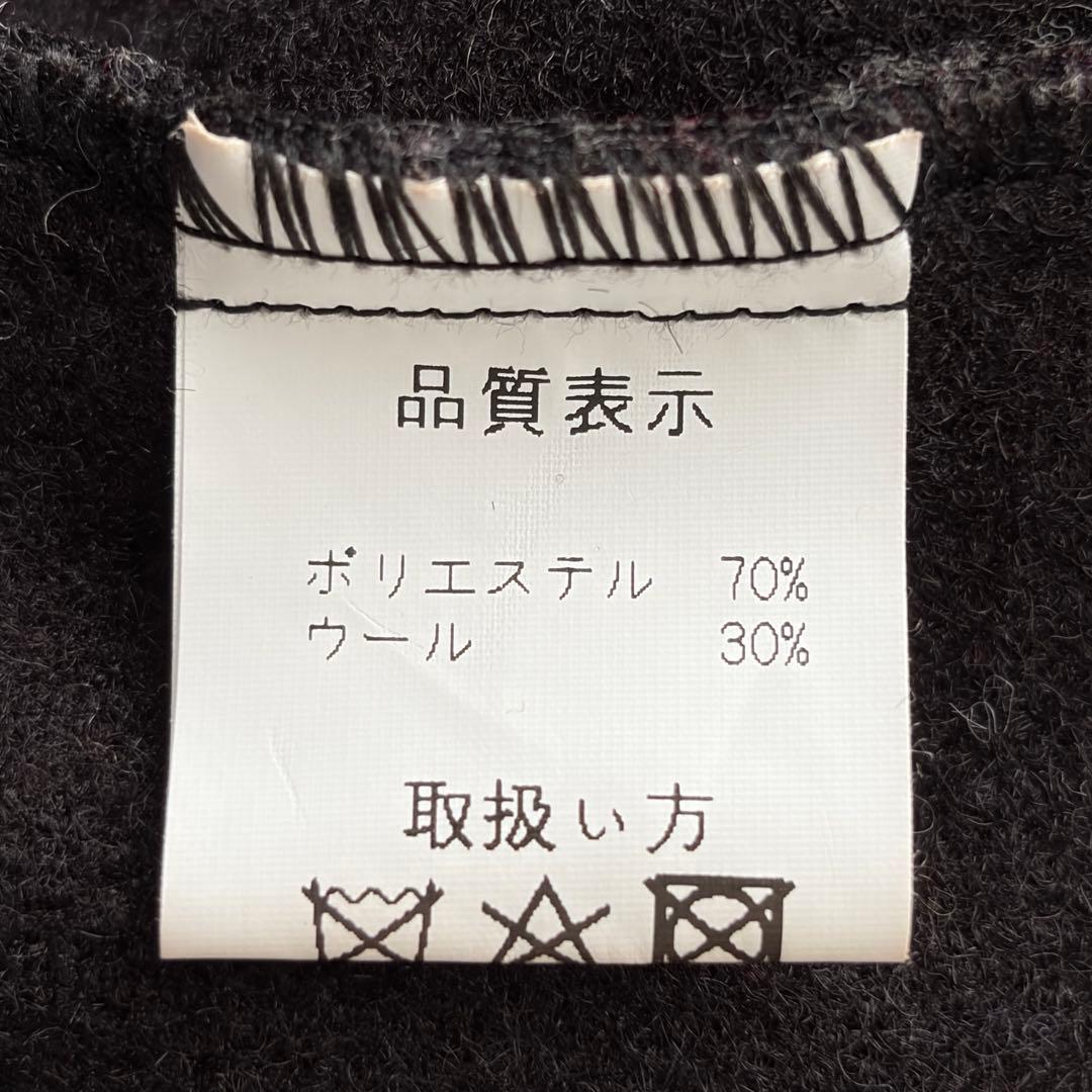 【eLLa】プードルポンチョ プルオーバー ノーカラーケープジャケット ボア 黒