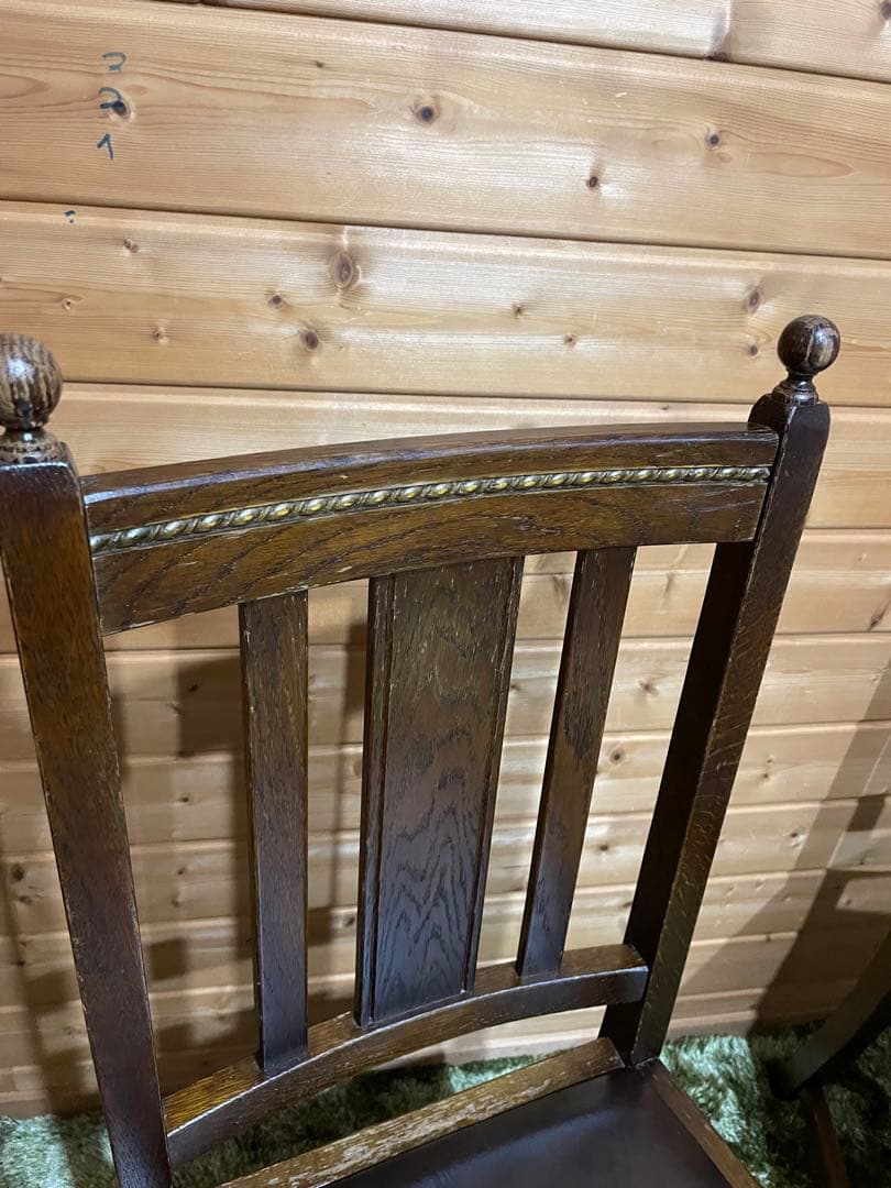 イギリス　バルボスレッグチェア　ダイニングチェア　ビンテージ　2脚　アンティーク