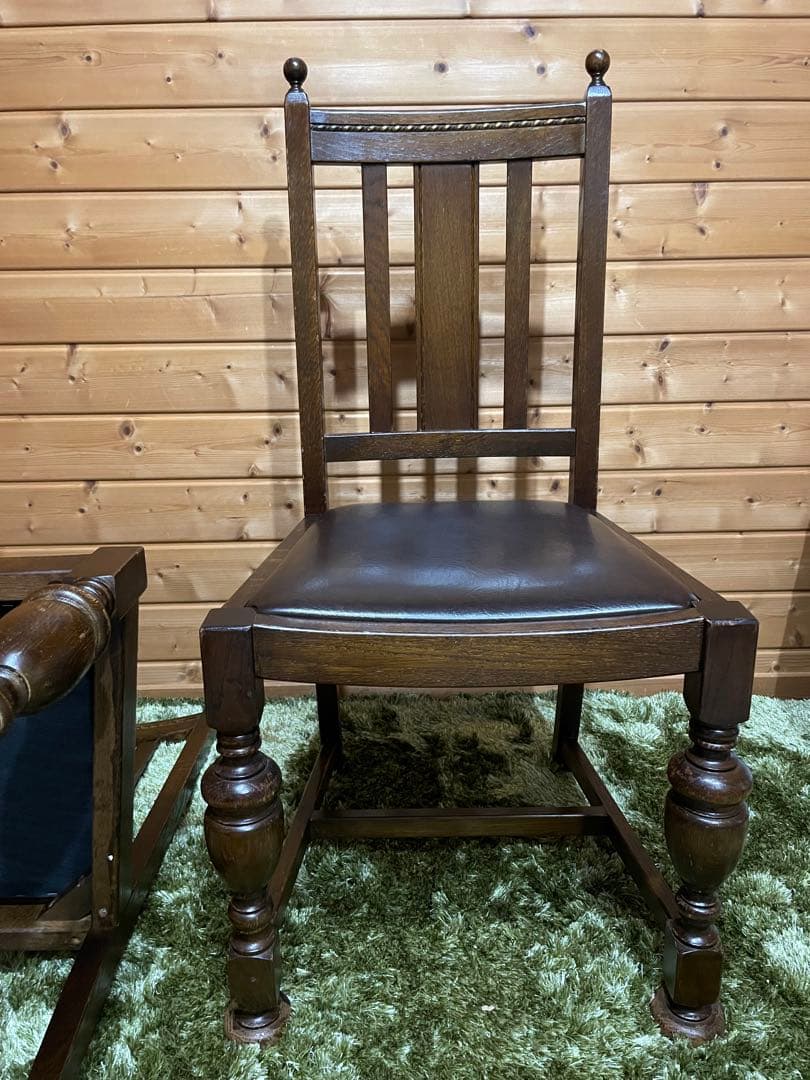 イギリス　バルボスレッグチェア　ダイニングチェア　ビンテージ　2脚　アンティーク