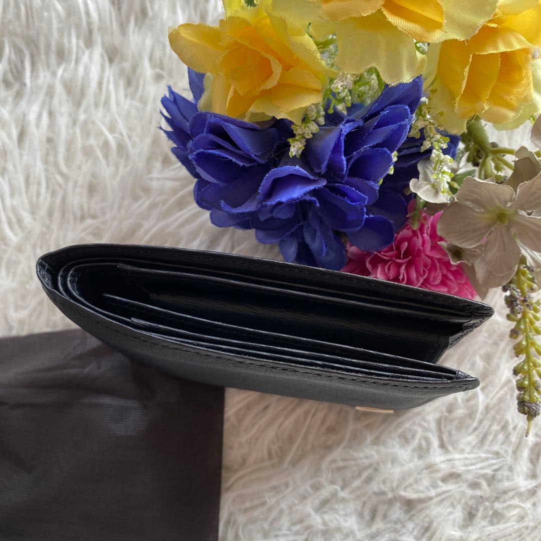 KEIKOPORTER ブラック 二つ折り財布　ブラック