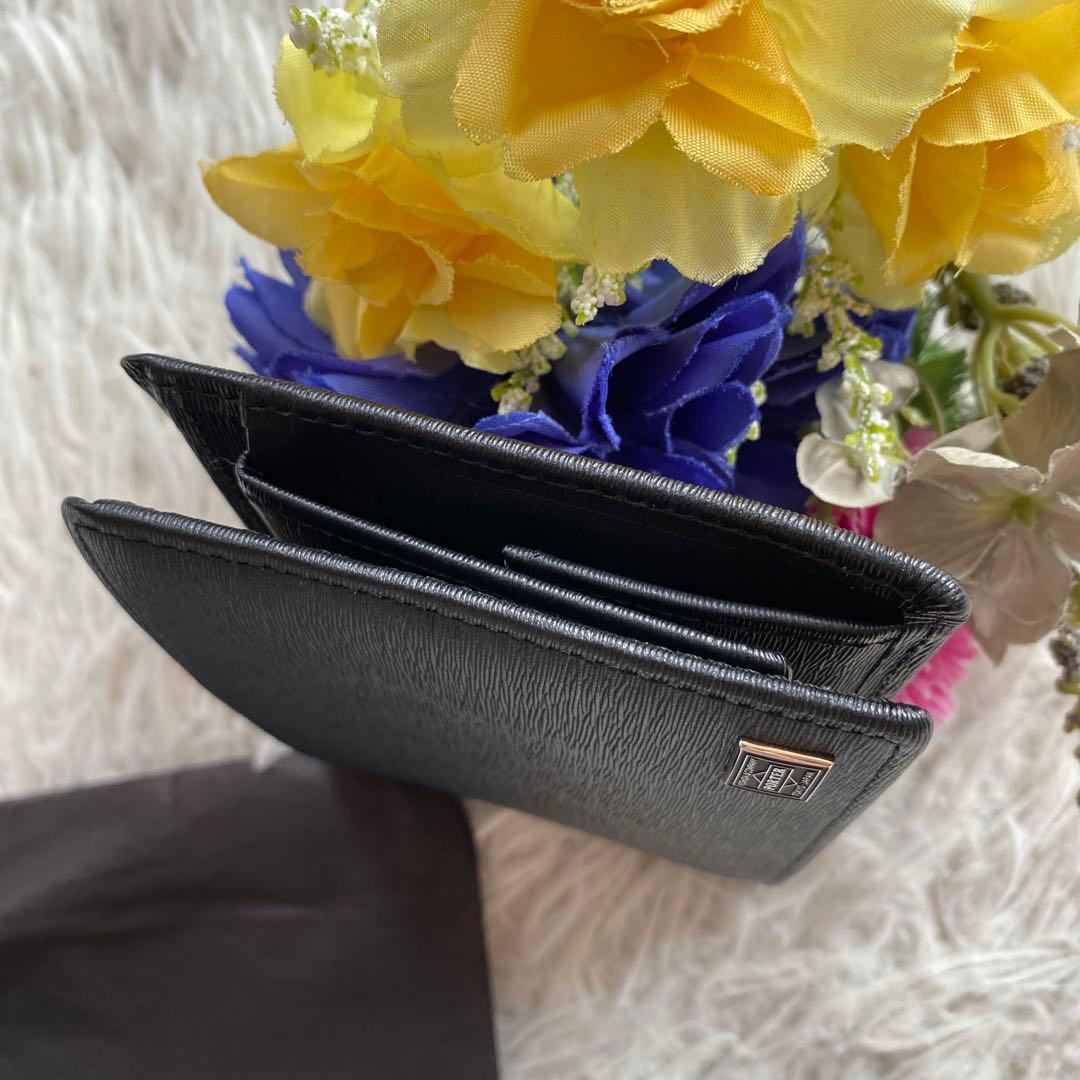 KEIKOPORTER ブラック 二つ折り財布　ブラック