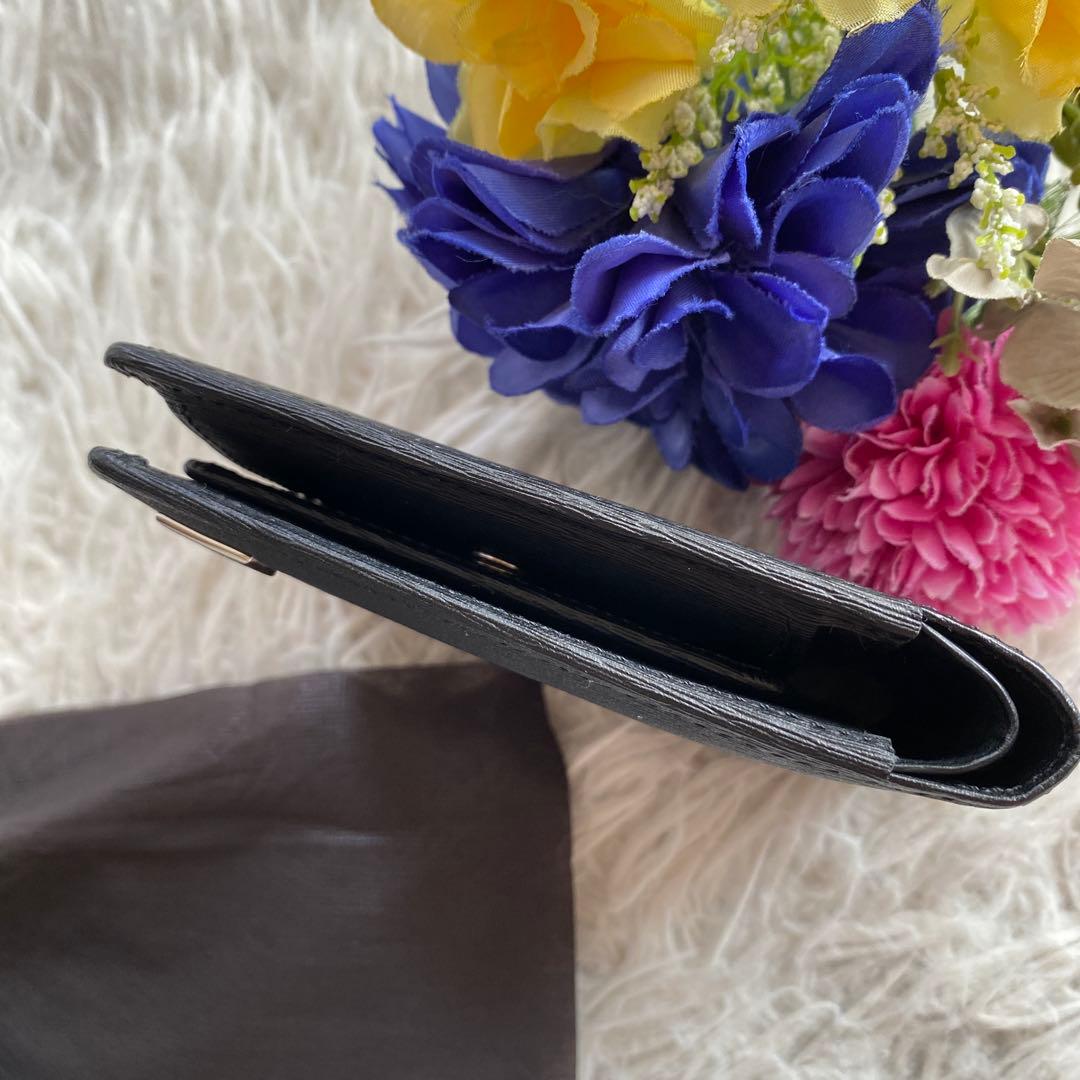 KEIKOPORTER ブラック 二つ折り財布　ブラック