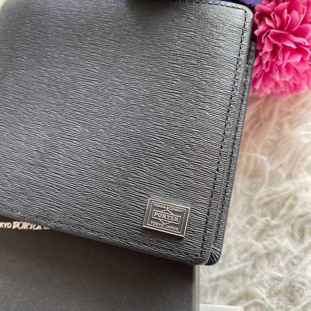 KEIKOPORTER ブラック 二つ折り財布　ブラック