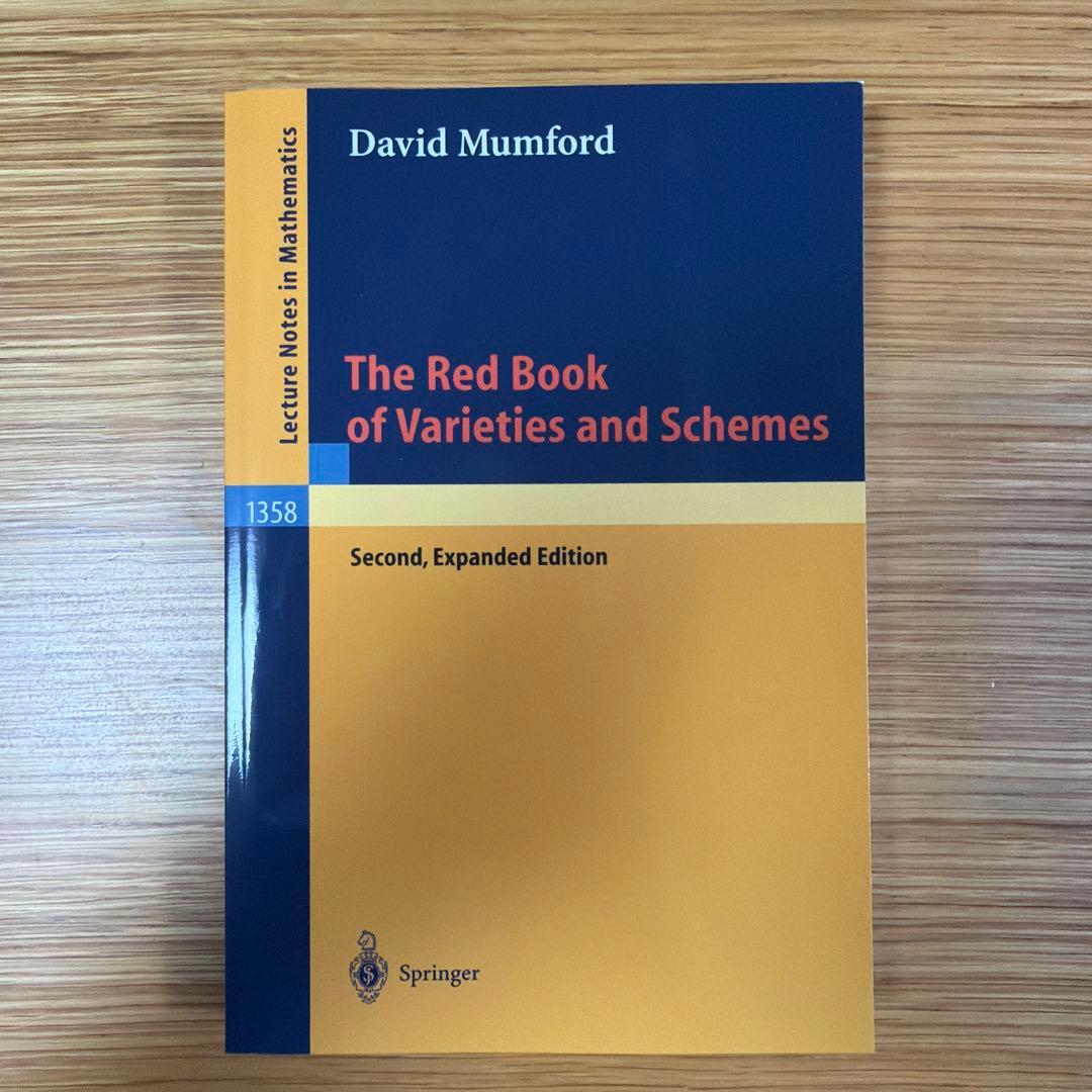 洋書 The Red Book of Varieties and Schemes