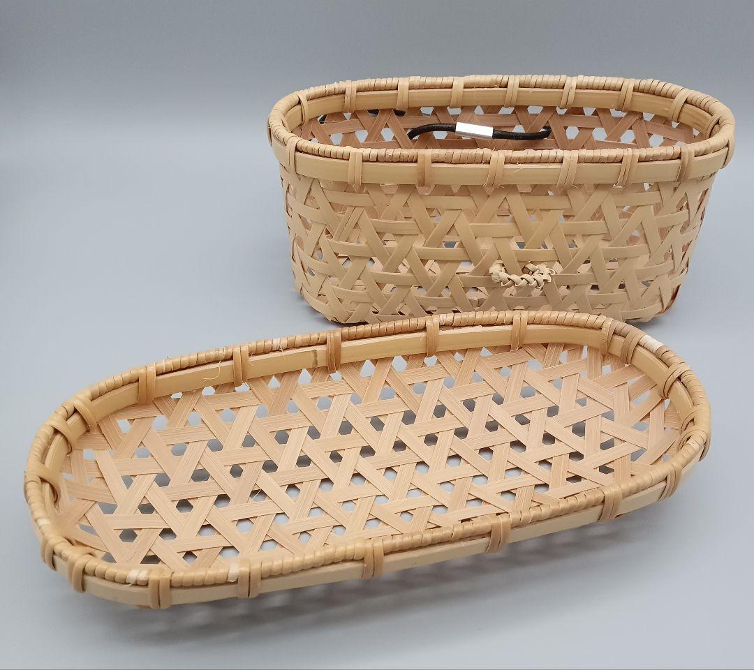 竹工芸作家 船橋 正則 弁当籠 深型 カゴ かご