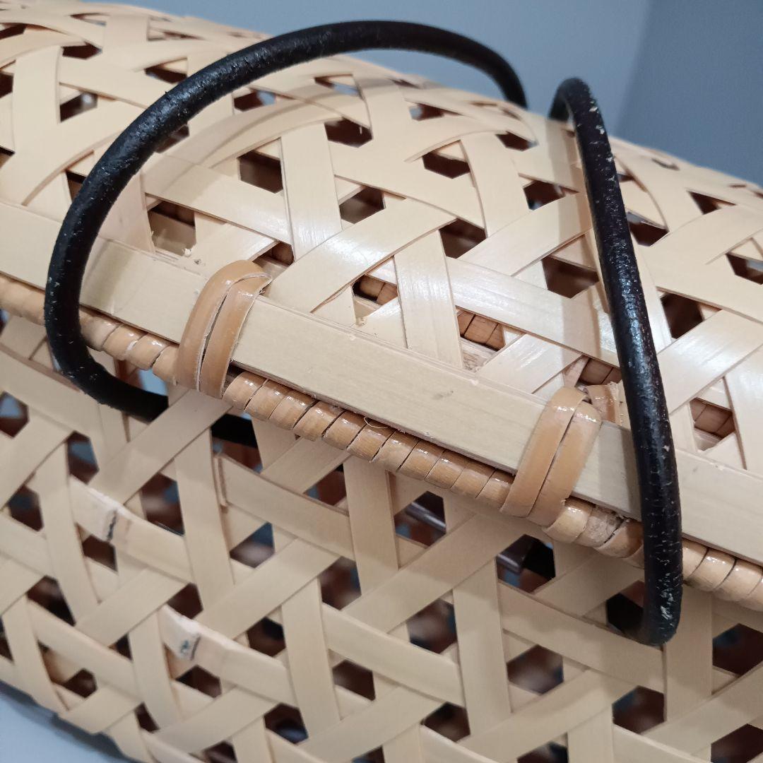 竹工芸作家 船橋 正則 弁当籠 深型 カゴ かご