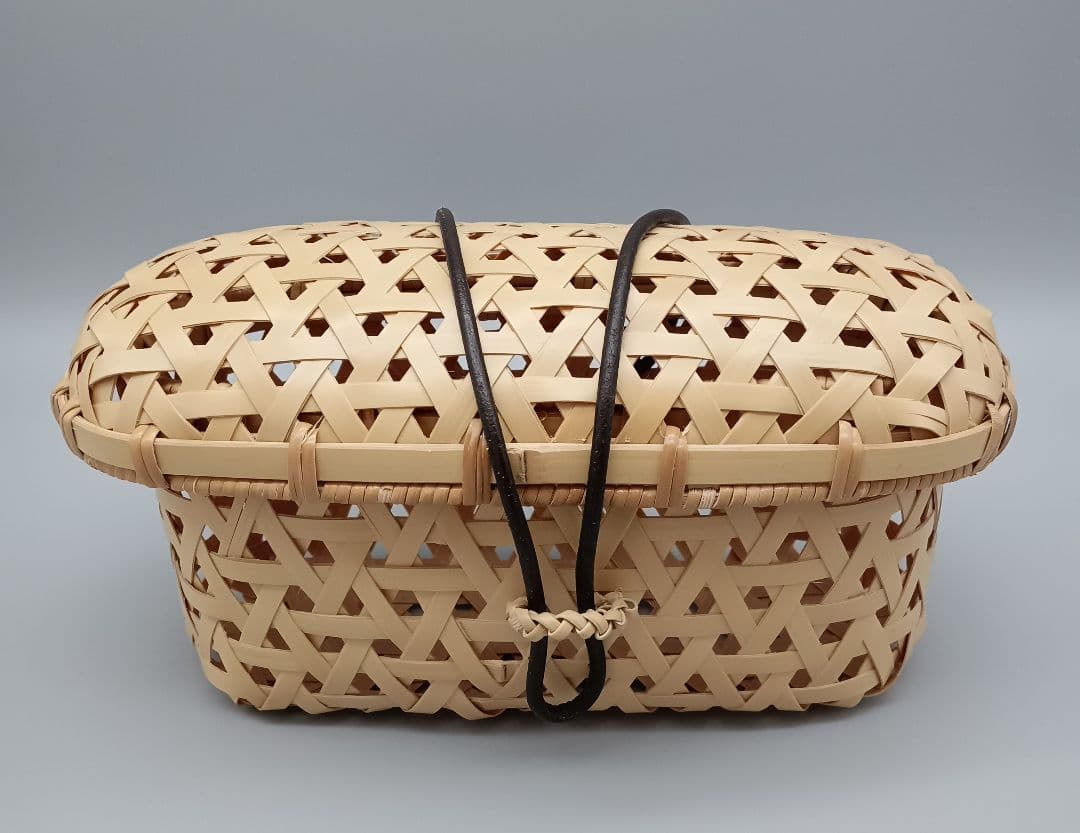 竹工芸作家 船橋 正則 弁当籠 深型 カゴ かご