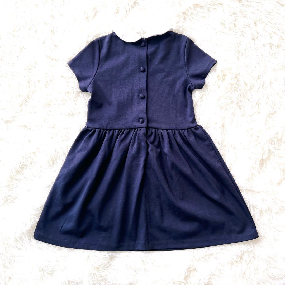 【新品に近い】ラルフローレン 110 ネイビーワンピース　お受験　上品　襟付き