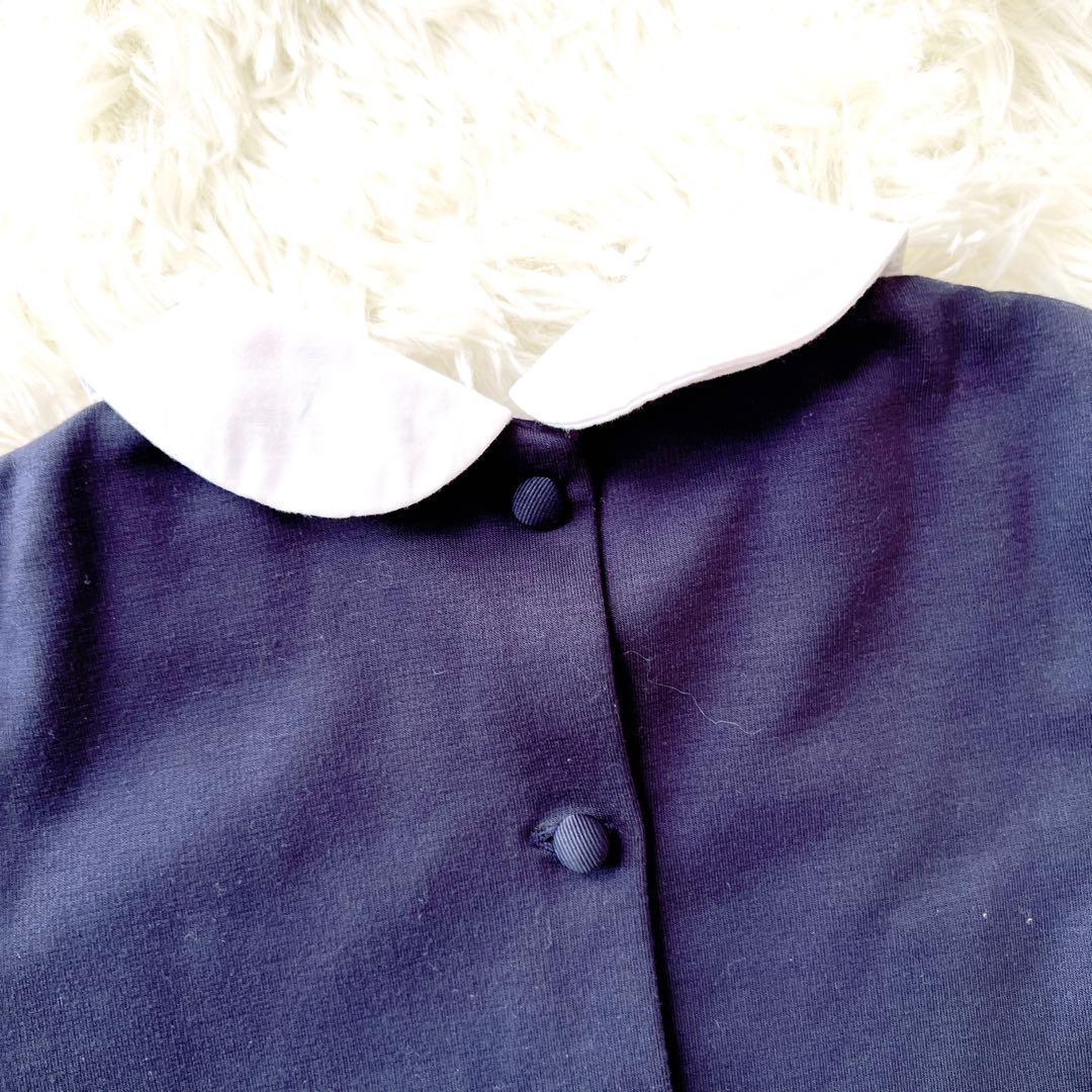 【新品に近い】ラルフローレン 110 ネイビーワンピース　お受験　上品　襟付き