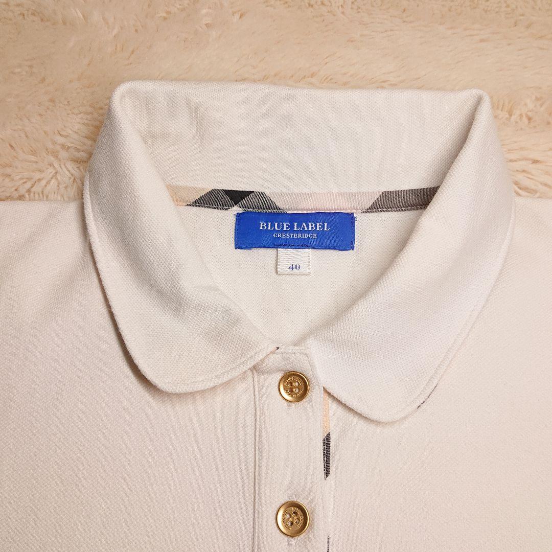 ブルーレーベルクレストブリッジ ポロシャツ ノヴァチェック 黒 白 2点セット