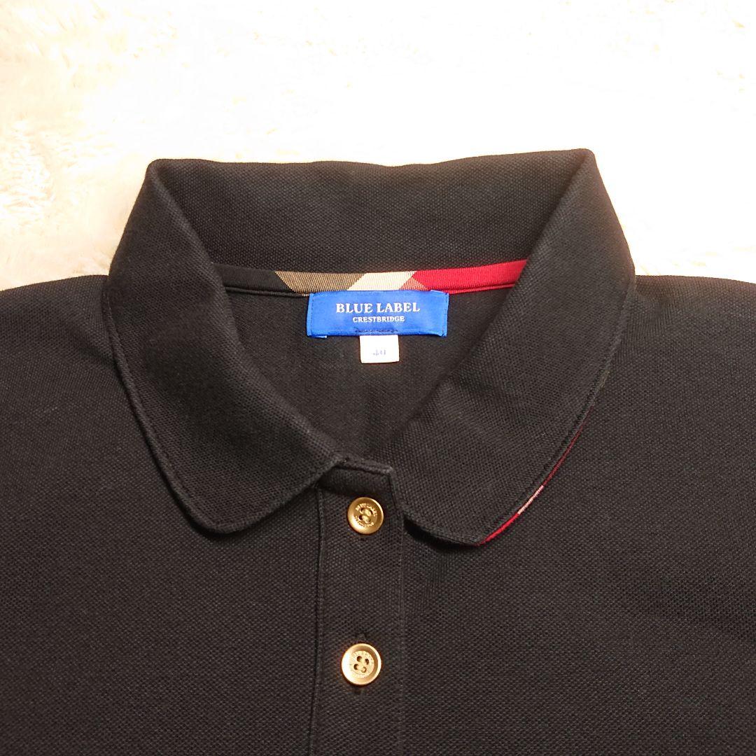 ブルーレーベルクレストブリッジ ポロシャツ ノヴァチェック 黒 白 2点セット