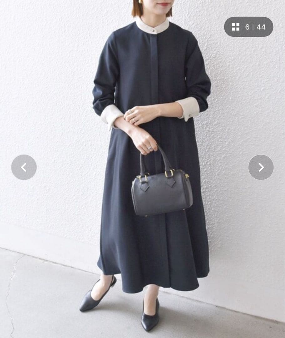 SHIPS any ダブルクロス Aライン シャツワンピース