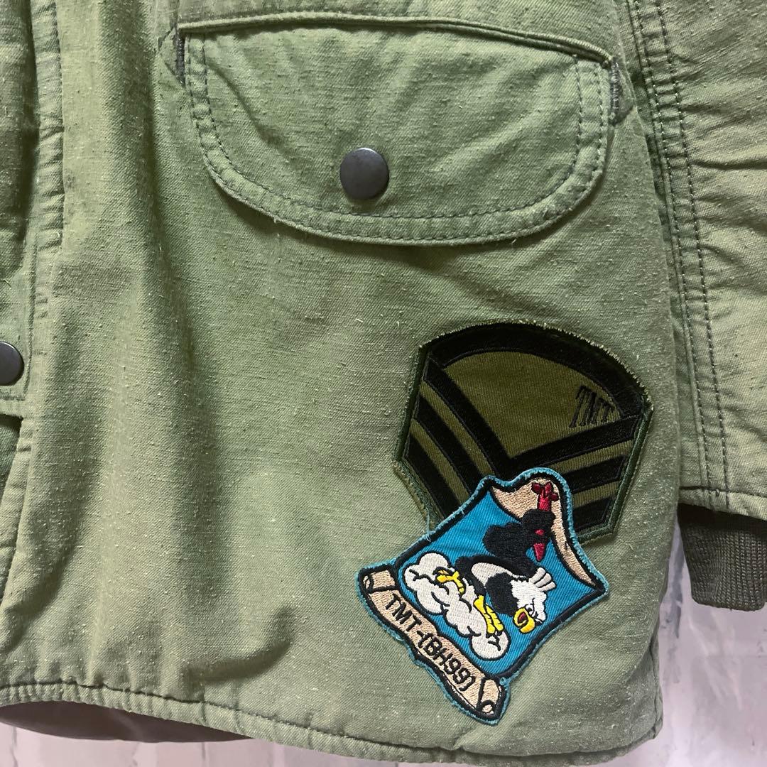 TMT N-3B フライトジャケット モッズコート ワッペン 刺繍 ファー S