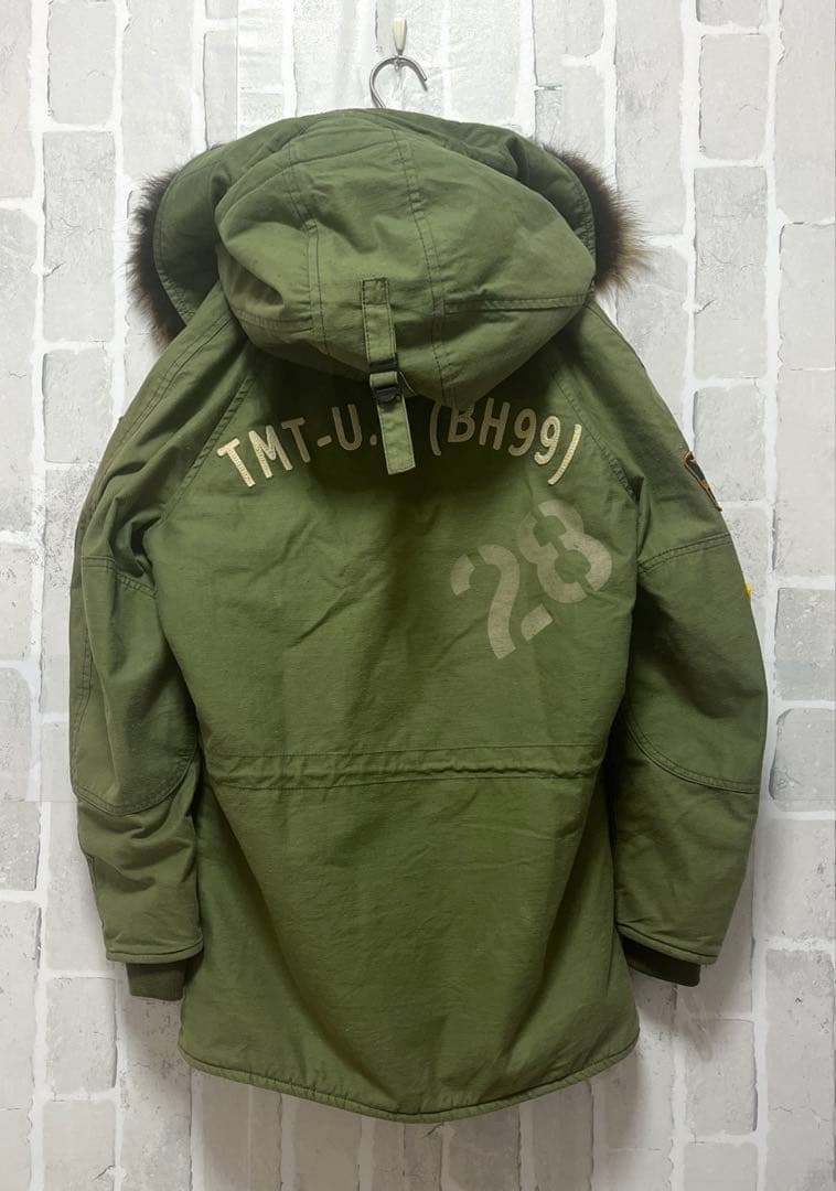 TMT N-3B フライトジャケット モッズコート ワッペン 刺繍 ファー S