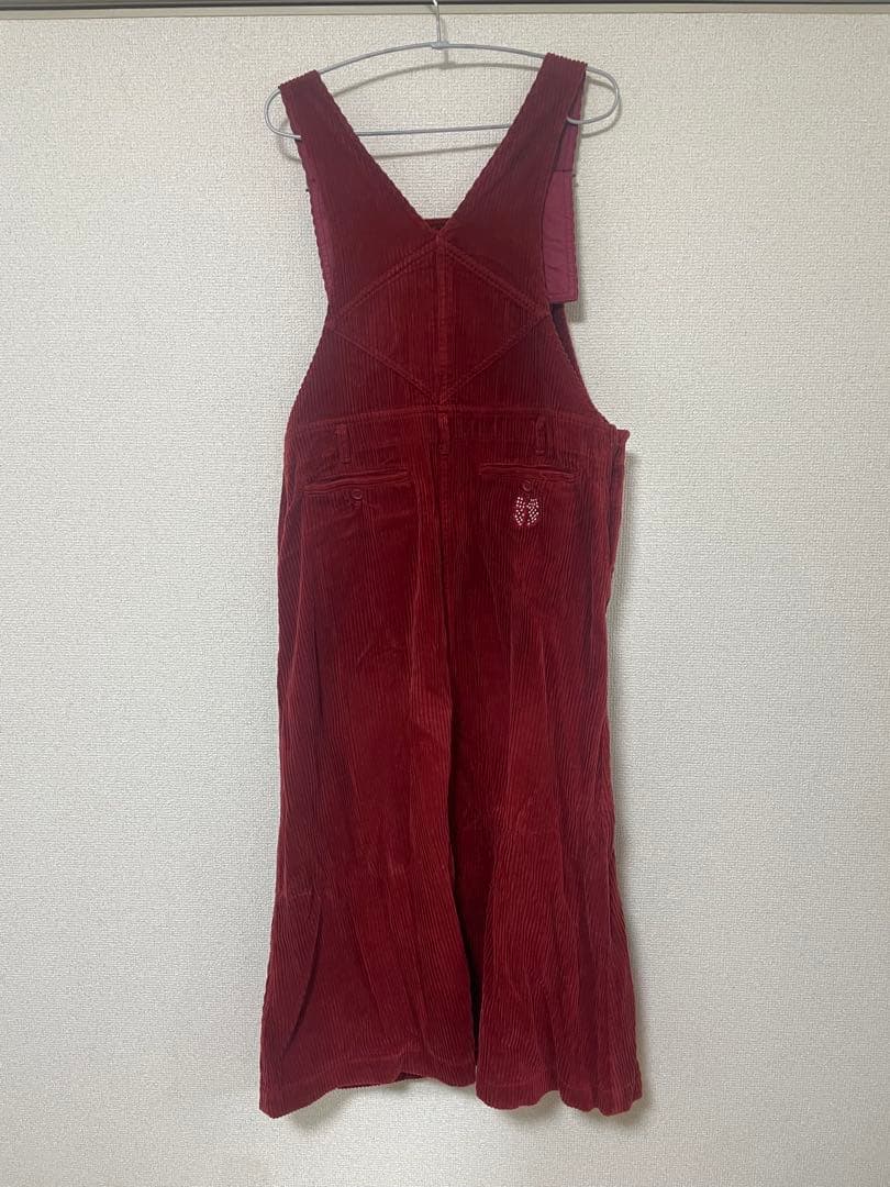 ketty コーデュロイジャンパースカート　赤　ピンクハウス