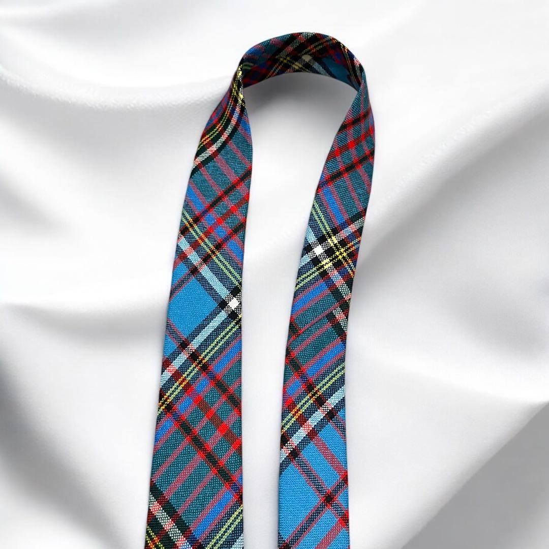 HERMES エルメス　ネクタイ　タータンチェック　箱付き　フリンジ