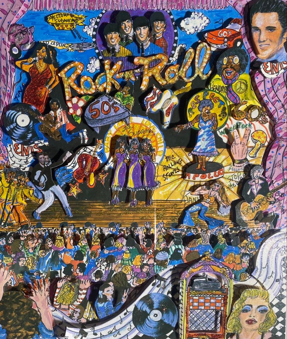 チャールズファジーノ 3D版画 Rock'n-Roll 1950'sポップアート