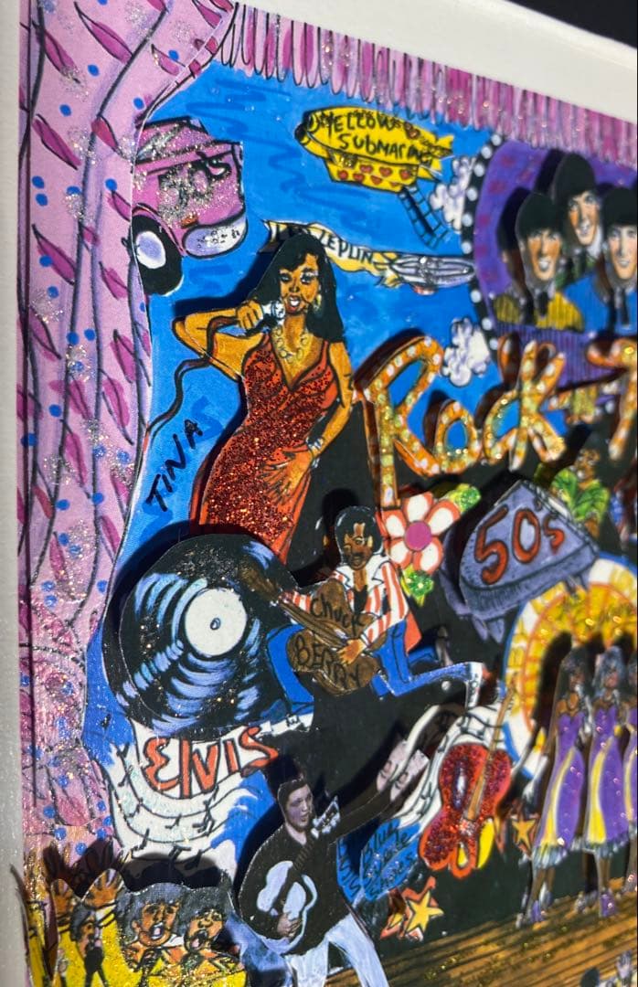 チャールズファジーノ 3D版画 Rock'n-Roll 1950'sポップアート