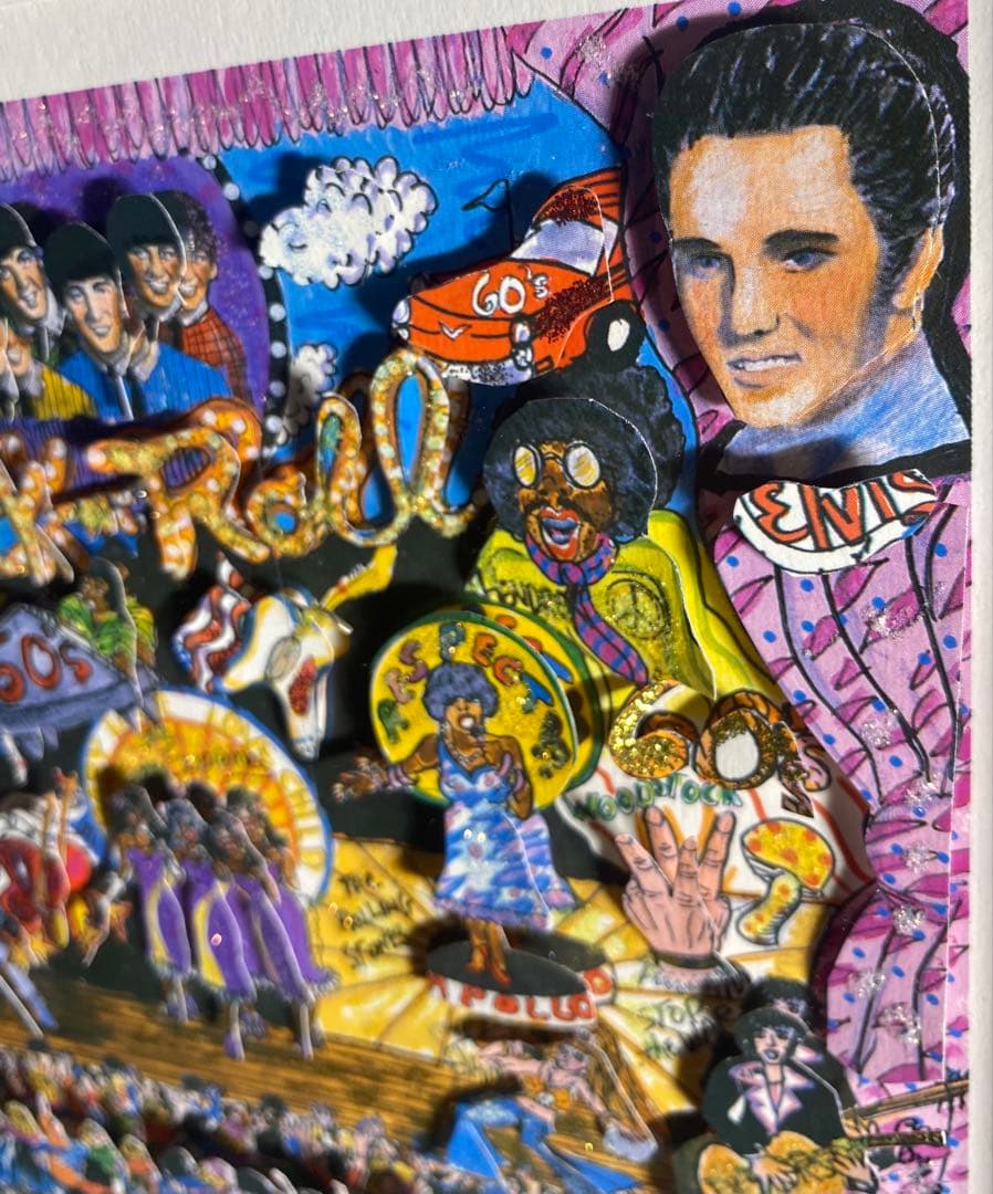 チャールズファジーノ 3D版画 Rock'n-Roll 1950'sポップアート