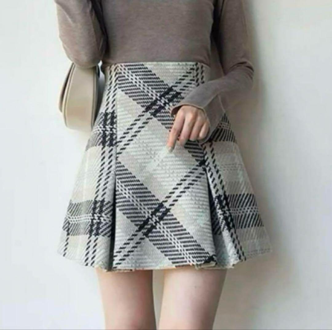 お値下げ　SNIDEL ロービングチェックスカート 2024 AW