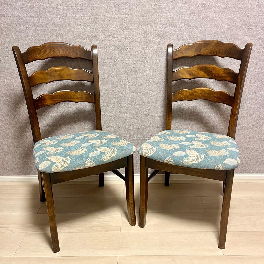 カリモク コロニアル ダイニングチェア 2脚セット ①