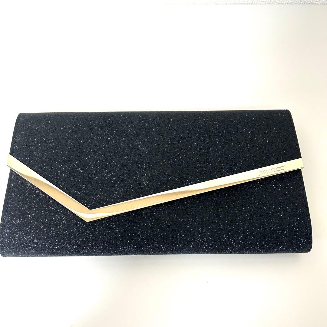 【極美品】　ジミーチュウ　クラッチバッグ　パーティーバッグ　ブラック