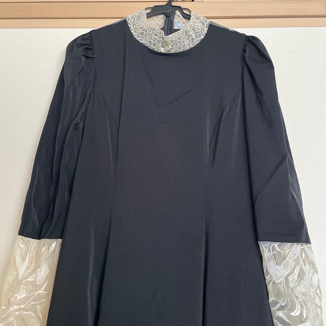 etoll. バック刺繍フレアドレス