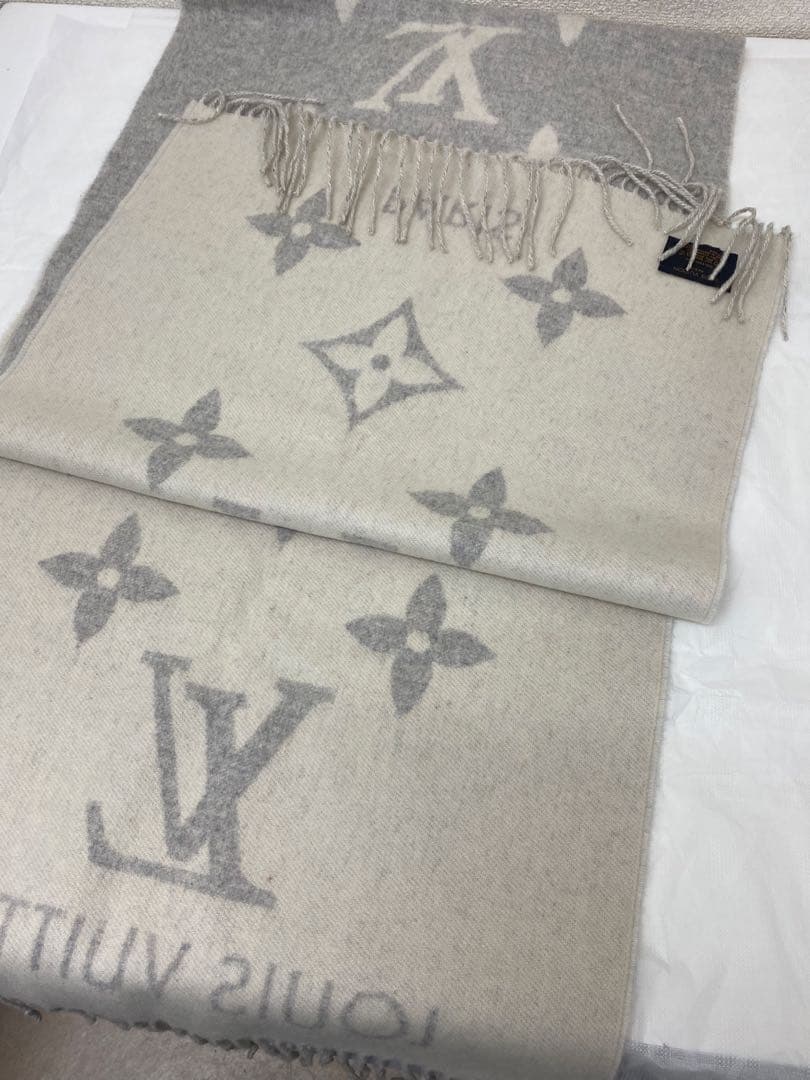 3-3272 ルイ・ヴィトンのエシャルプ・レイキャビック、カシミヤマフラー