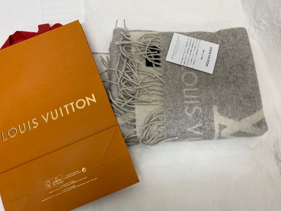 3-3272 ルイ・ヴィトンのエシャルプ・レイキャビック、カシミヤマフラー