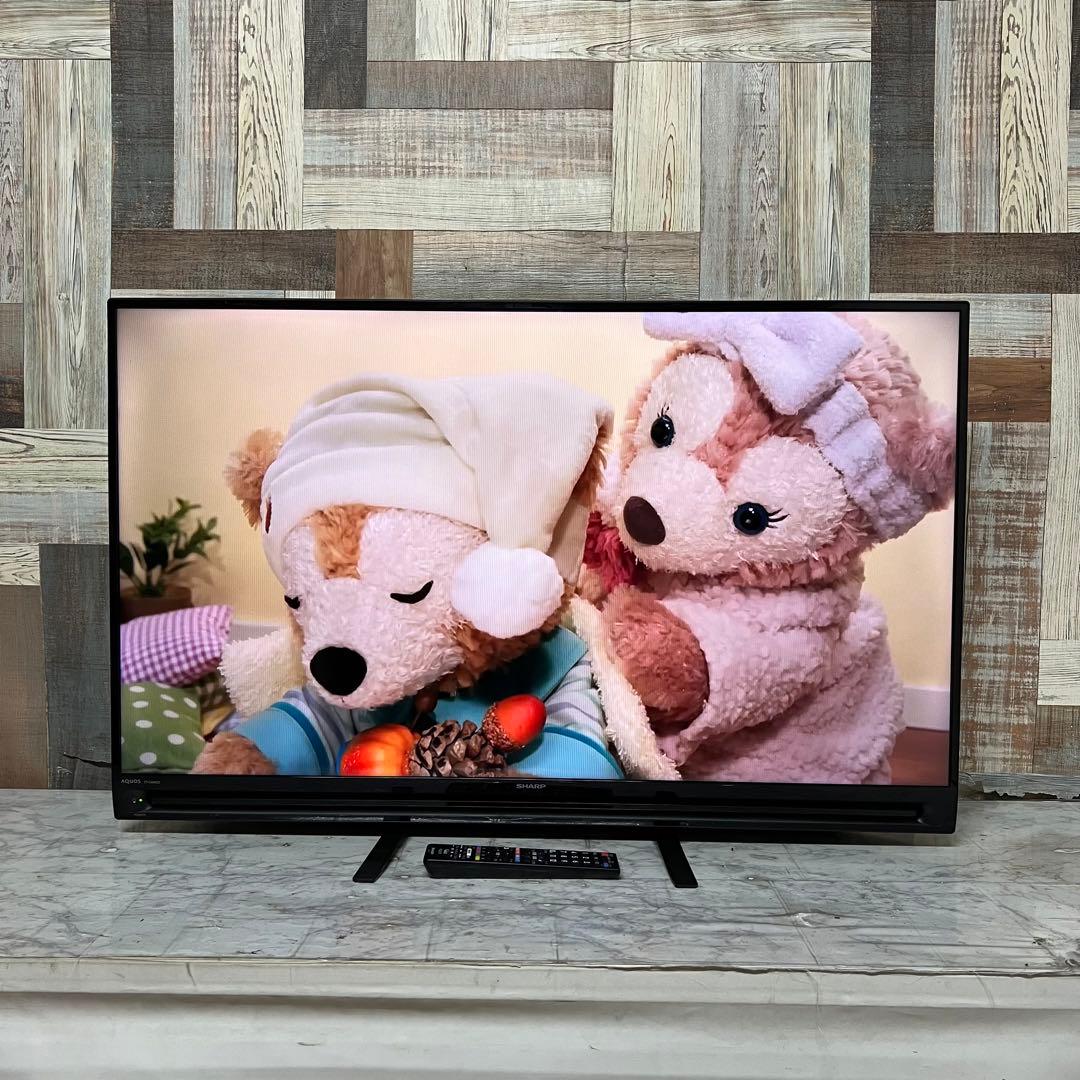 即日受渡❣️全国送料込シャープ40型液晶テレビ外付けHDD録画可　2画面機能