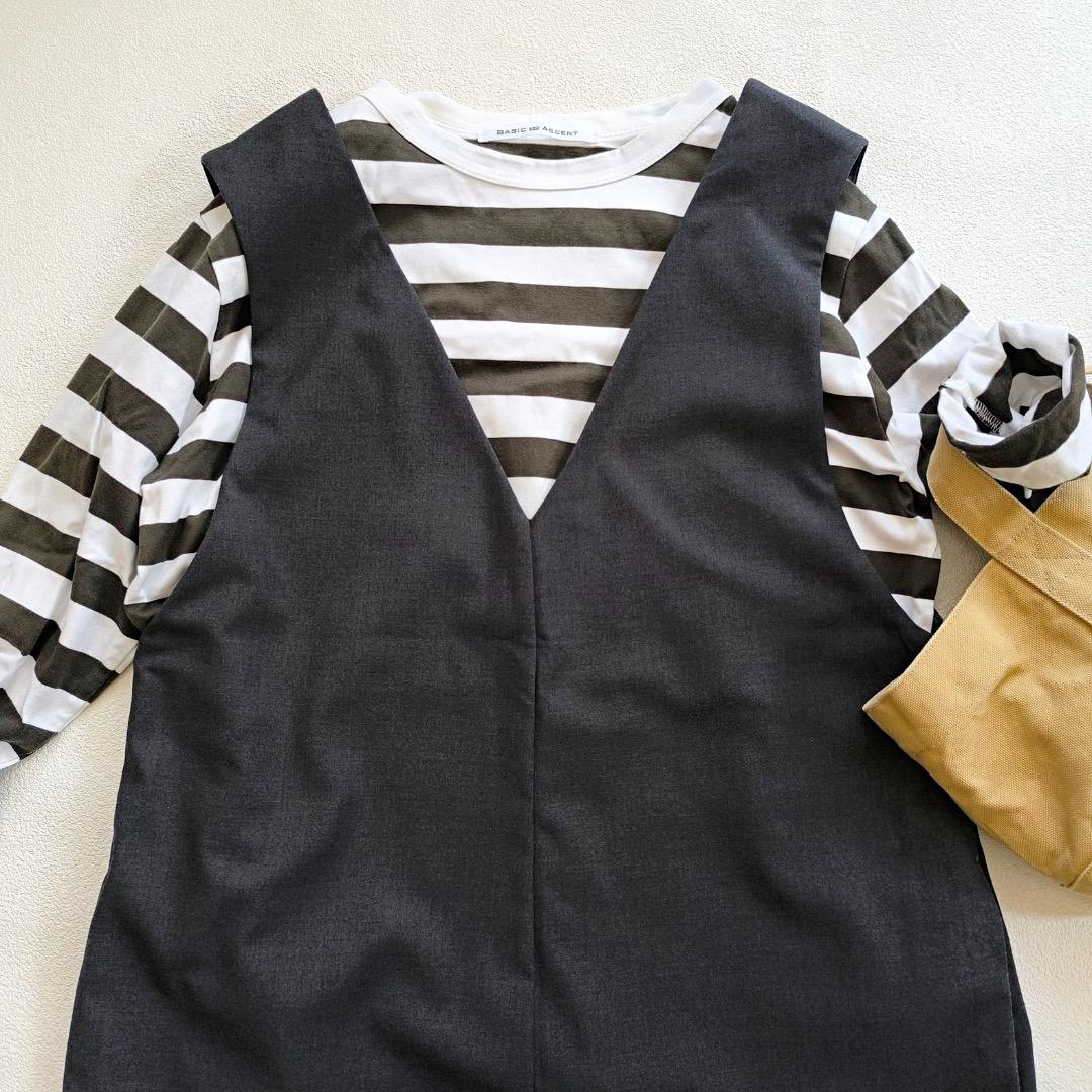 美品 OUR アワーホーム ゆったり シルエットの オールインワン