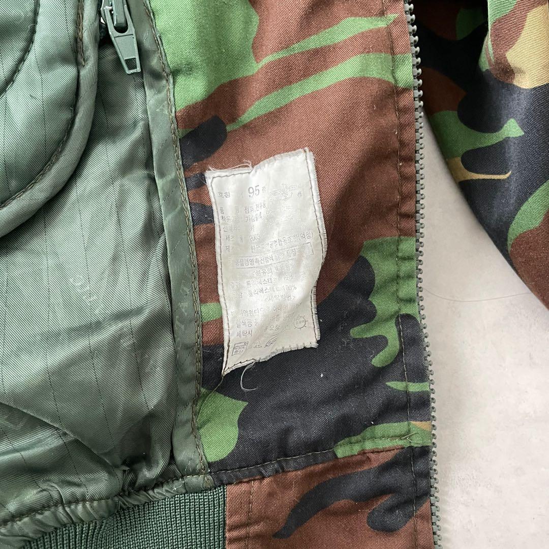 韓国軍　Ma-1 迷彩　ファーライナー付き