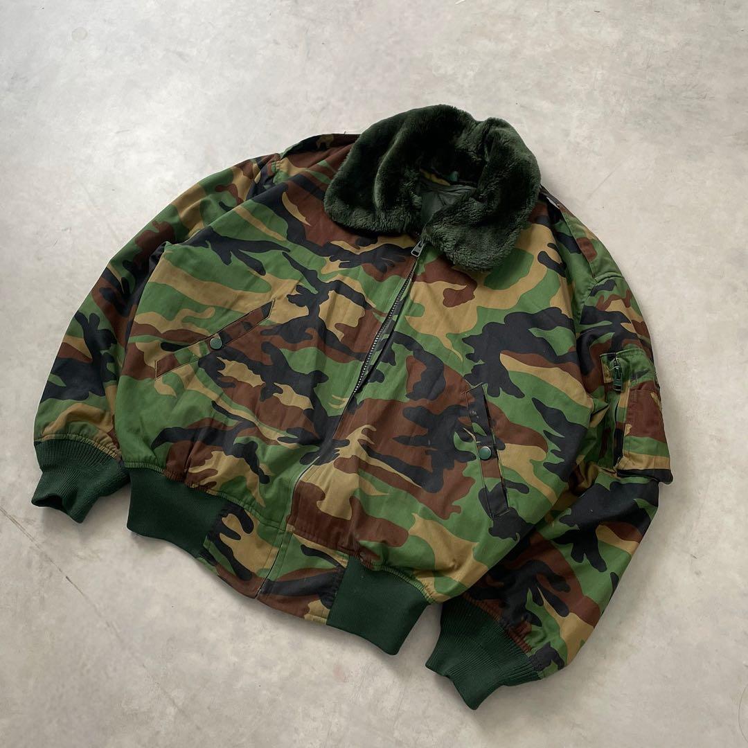 韓国軍　Ma-1 迷彩　ファーライナー付き