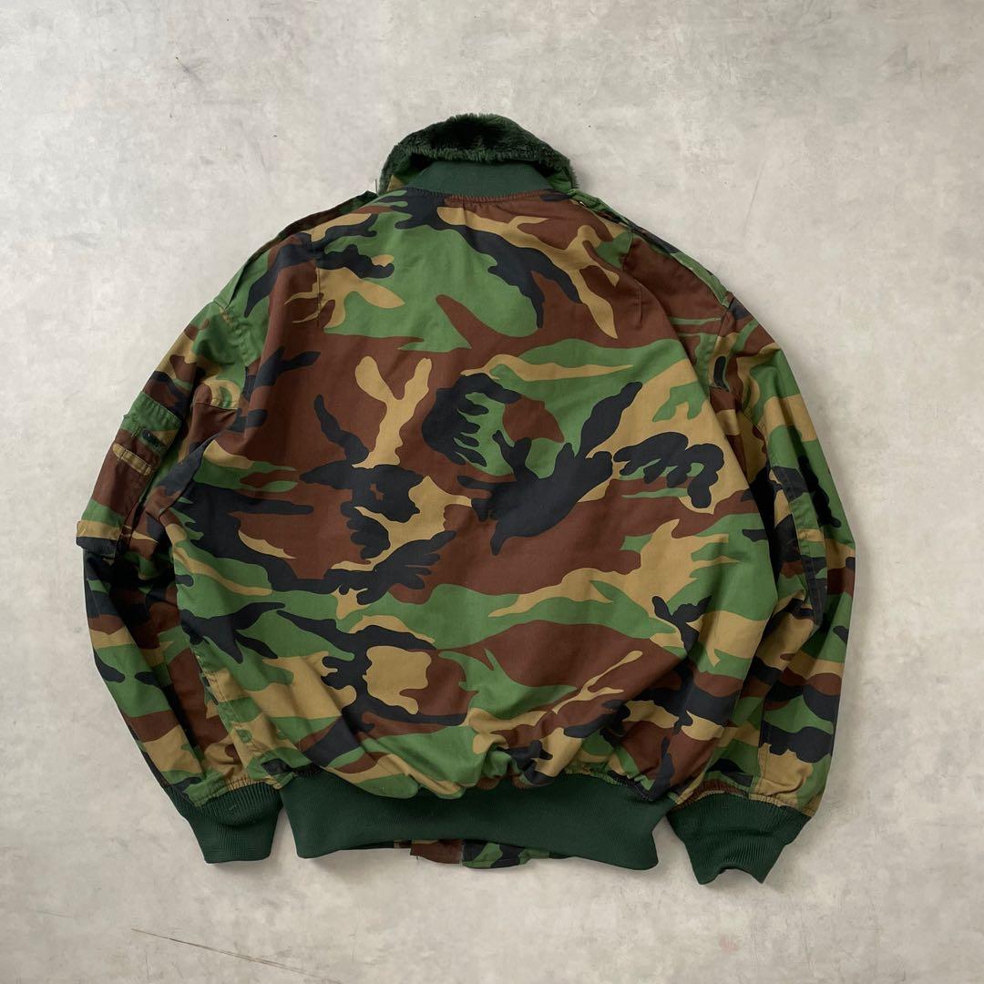 韓国軍　Ma-1 迷彩　ファーライナー付き