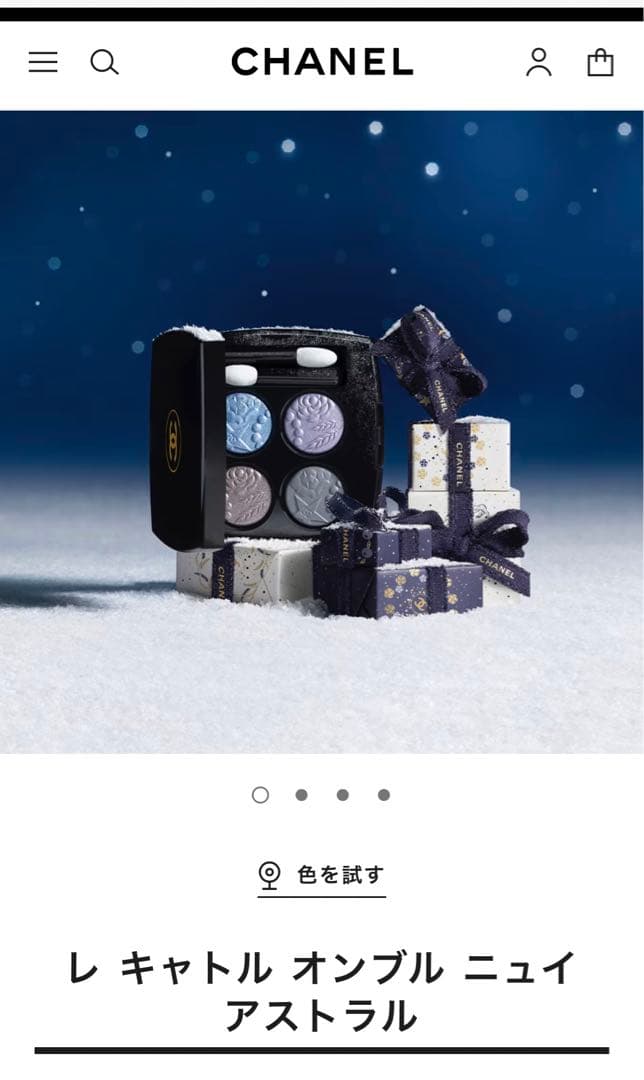 シャネル レキャトルオンブル397 ニュイアストラル ホリデー限定　レター付き