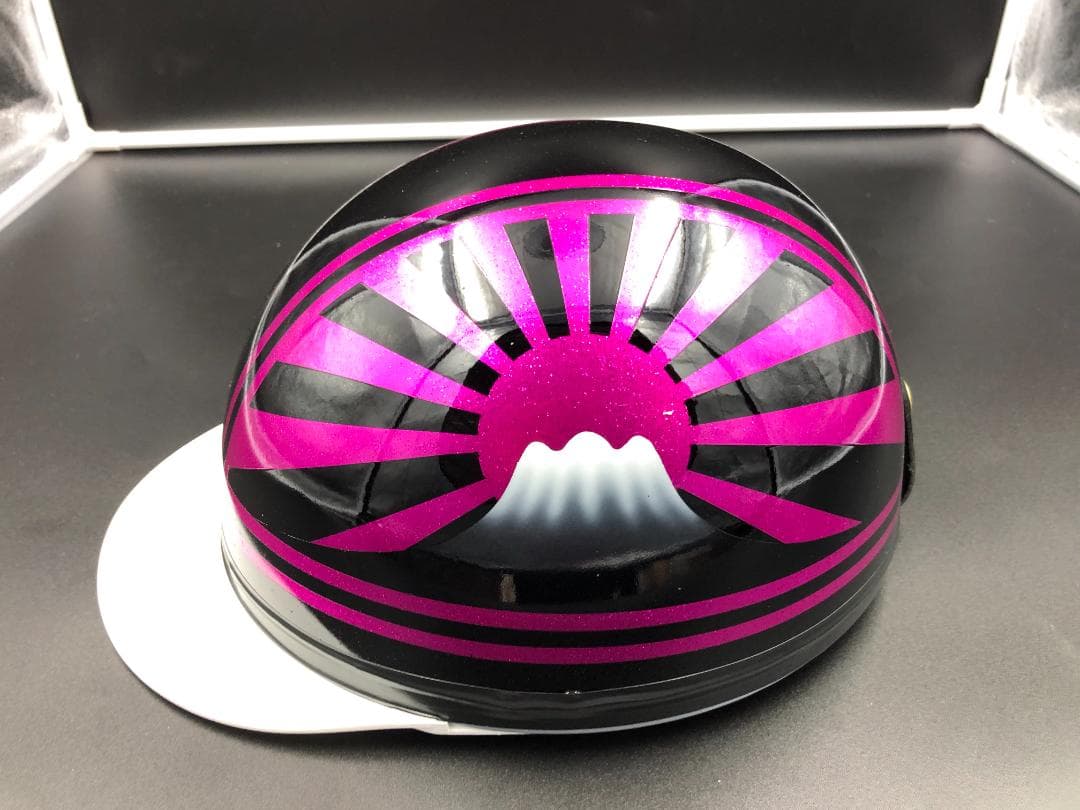 コルク半　カスタム　富士日章　マジック　ブラックピンク　ラメ　高級クリヤ