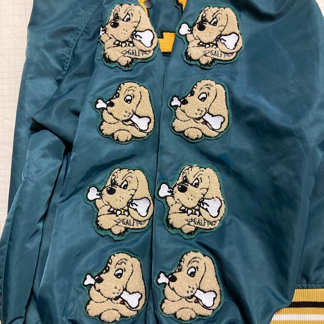 ガルフィー　スタジャン　ナイロン　前後両袖ワッペン　グリーン　大型犬　XL