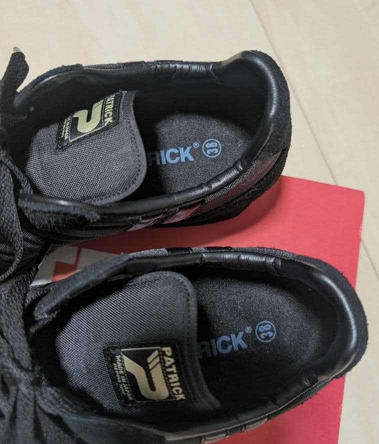 38 24cm パトリック マラソン スペース スニーカー 94601 ブラック