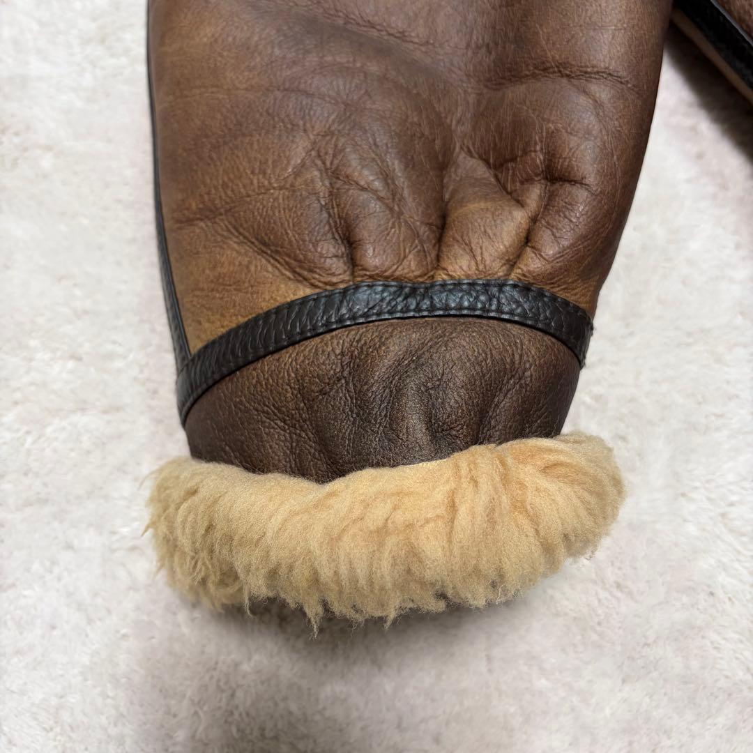 【美品・XL相当】ムートンジャケット B-3 フライト 肉厚 極暖 羊革 ボア