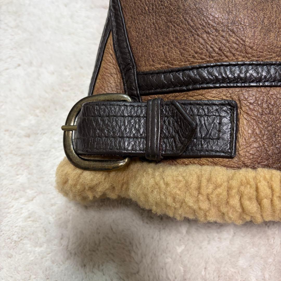 【美品・XL相当】ムートンジャケット B-3 フライト 肉厚 極暖 羊革 ボア