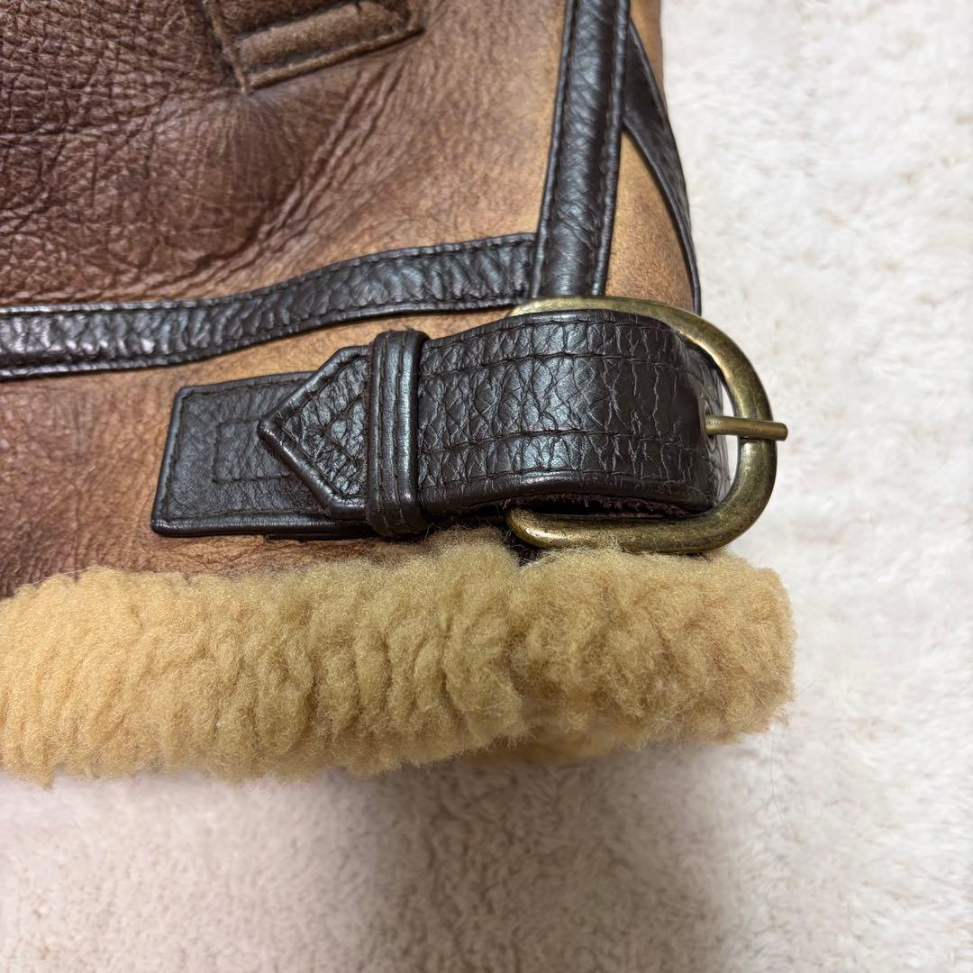 【美品・XL相当】ムートンジャケット B-3 フライト 肉厚 極暖 羊革 ボア