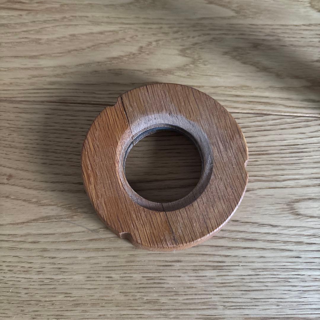 木製円形スツール 高さ調整可能