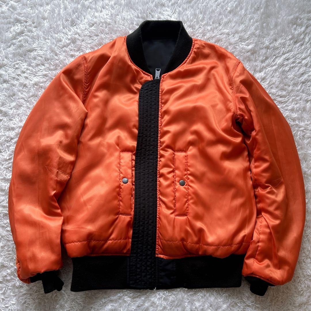 人気✨avirex リバーシブル　刺繍　ブラック　ma-1