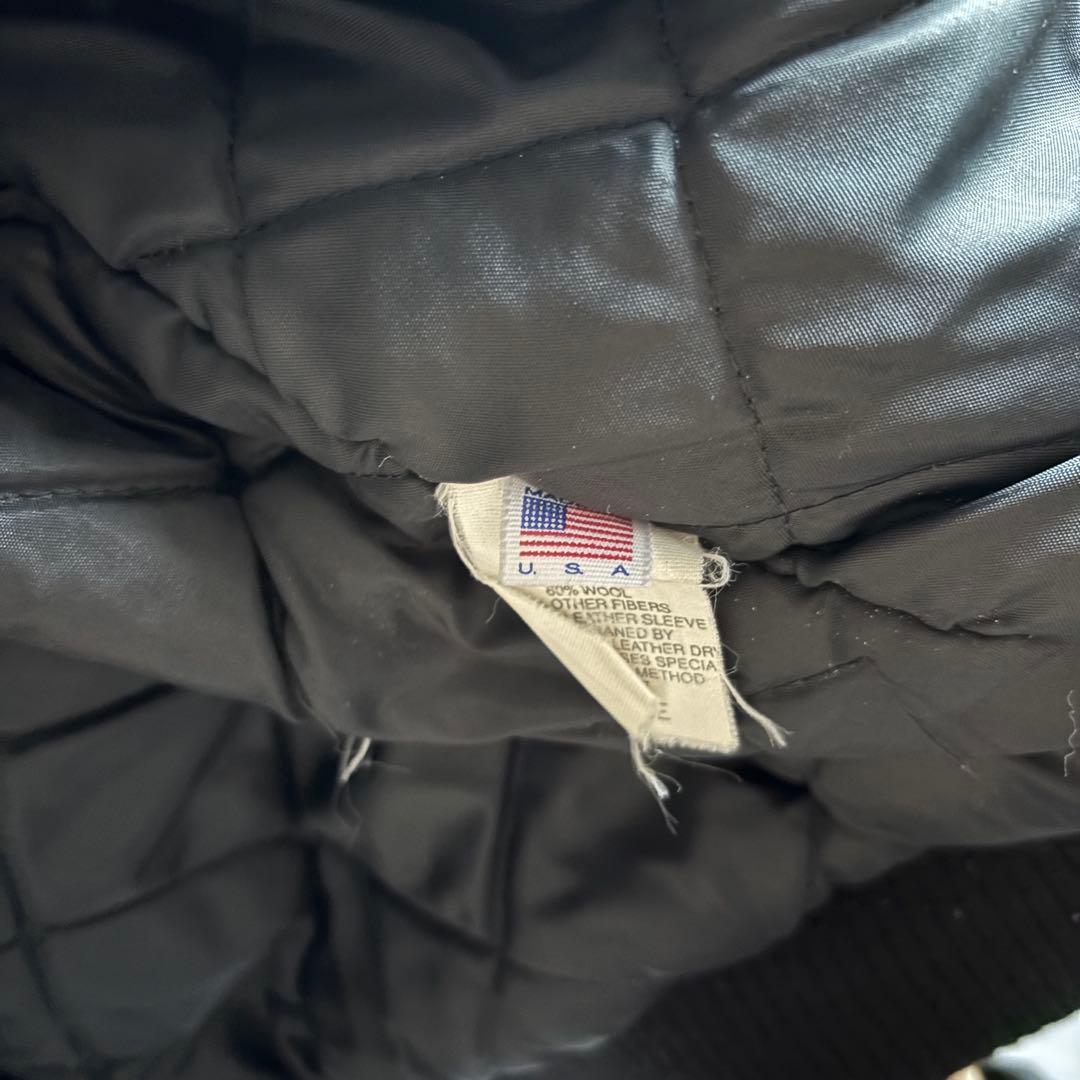 90's vintage disney ヴィラン レザー袖 スタジャン