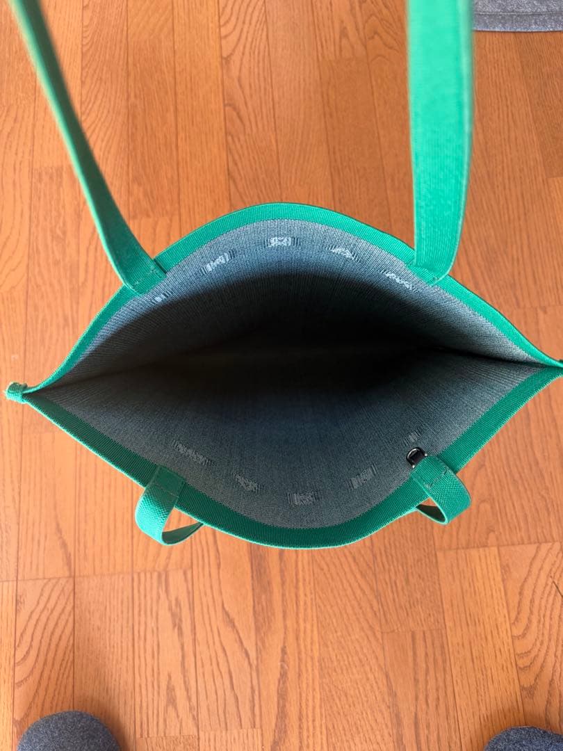 MARNI ジャカードトートバッグ ネイビー×グリーン