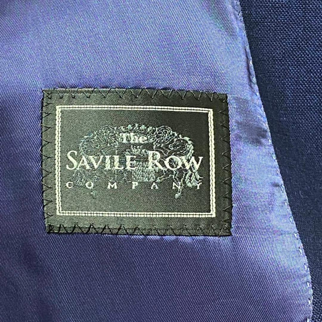 新品　フランス　ドーメル　サビルロウ　スーツ　A6　ブルー　無地　サヴィルロウ