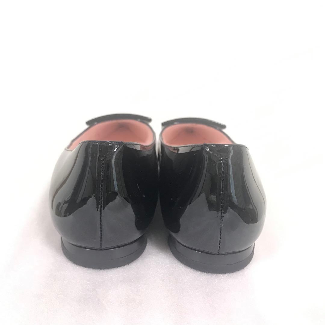 ロジェ ヴィヴィエ　ゴメッティーヌ　パテントレザー　ブラック